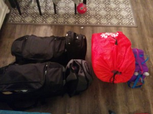 Komplettes Gepäck für 3 Personen